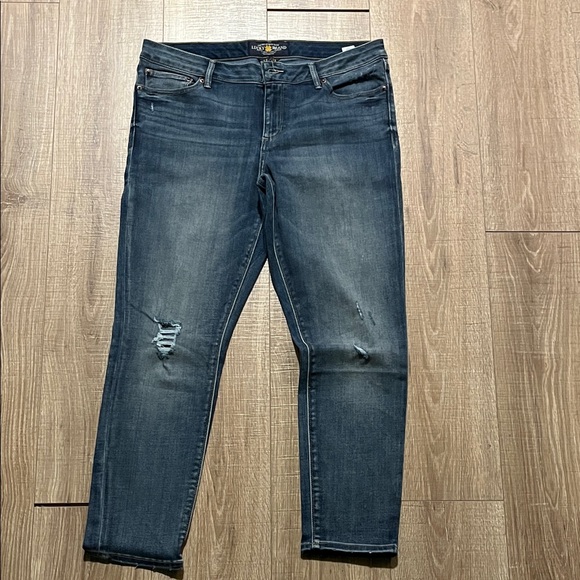 Lucky Brand Denim - Women’s Lucky Brand Lolita Crop Dark Blue Skinny Jeans Size 12